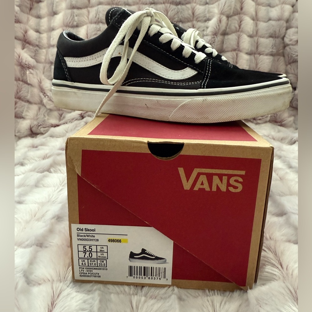 Vans Old Skool Black White Skate Shoes